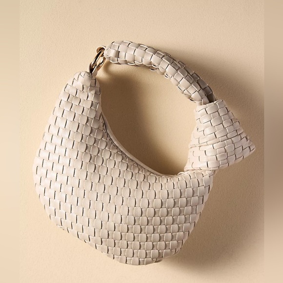 Anthropologie Mini Brigitte Bag Charm by Melie Bianco Cream New Never Used - Picture 2 of 5